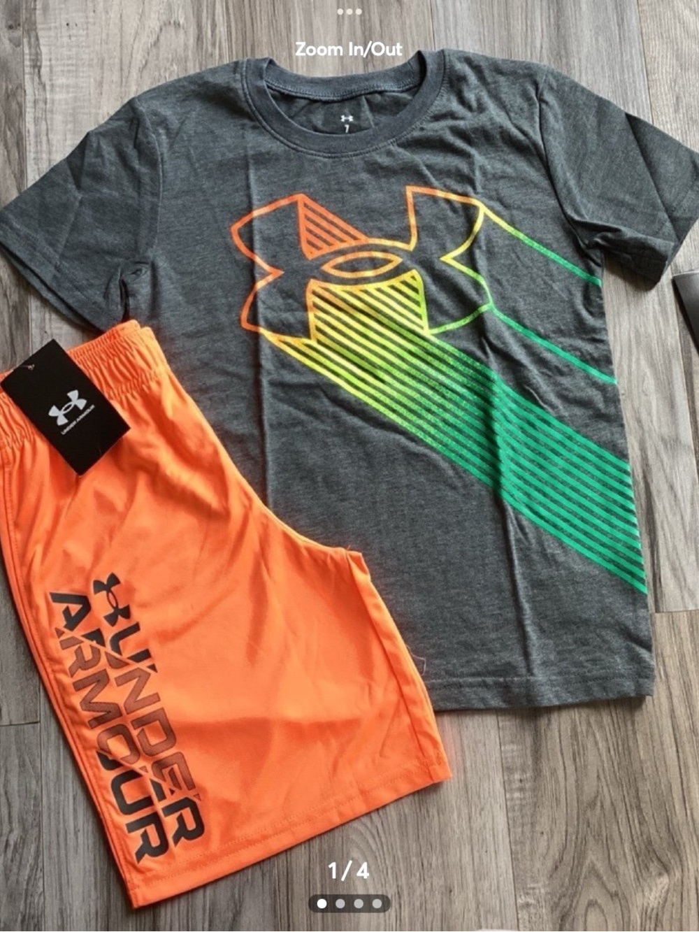 Under Armour Boy Tee & Shorts outfit size 7(NWT) ~PRICE IS FIRM, NO OFFERS~